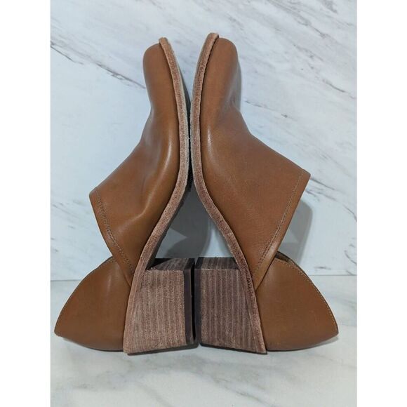 Madewell Brady Women's Brown Leather Block Heel Pointed Toe Shoe Size 7.5 - Picture 8 of 9